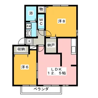 セジュール千現 A棟【2階】の間取り