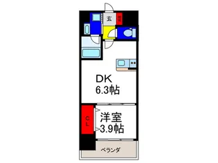 ヴィーナス今里【8階】の間取り