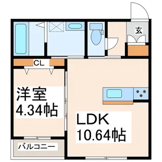 BraveBase熊本東【1階】の間取り