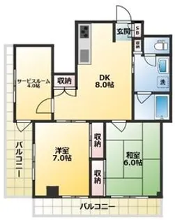 立山ハイツ【5階】の間取り