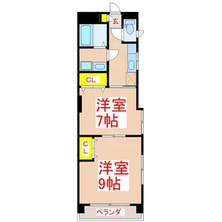 ソネット鴨池ビル【5階】の間取り