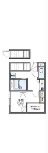 レオパレス琥珀館【2階】の間取り