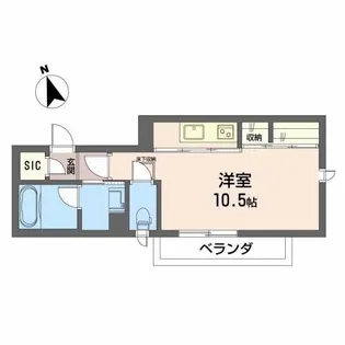 クラーション山河【1階】の間取り