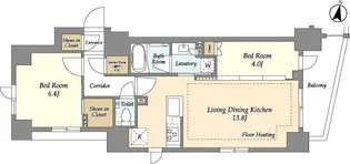 リビオ森下リバーテラス【8階】の間取り