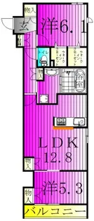 FLOWER FIELDS KASHIWA【2階】の間取り