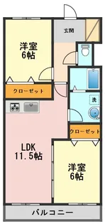 メゾンラッフル【2階】の間取り