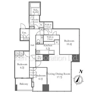 大崎ウエストシティタワーズ【29階】の間取り