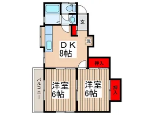 サンハイツ【2階】の間取り