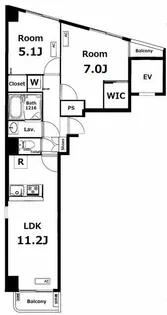 ロイヤルグリーン本郷【12階】の間取り