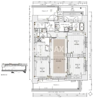 エステムコート京都紫野【3階】の間取り