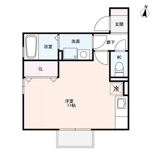 グリーンパーク尾浜【2階】の間取り
