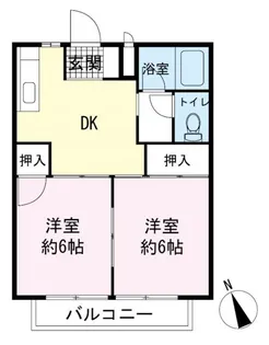 シティハイツ若葉【1階】の間取り