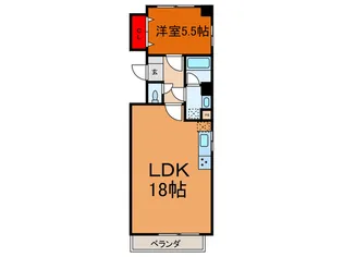 フラッツ宇佐美【2階】の間取り