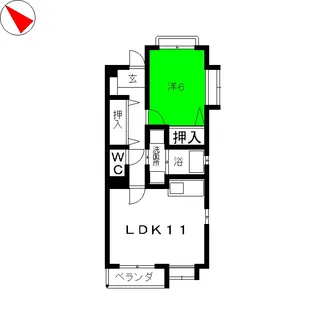 浅見壱番館【4階】の間取り