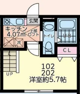 アバーロ淵野辺【2階】の間取り