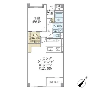 グランマルジュ市ヶ谷【3階】の間取り