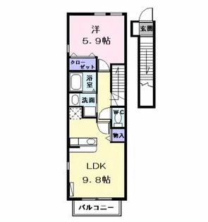 フル-ヴ菊水I【2階】の間取り