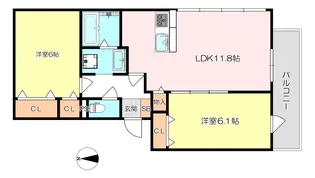 La Maison塚口【3階】の間取り