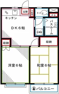 モンシャトー小金井東B【2階】の間取り