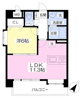 サージュ保田窪【5階】の間取り