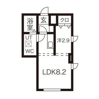 メリディアン柏木【1階】の間取り