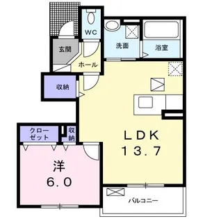 ティエード【1階】の間取り