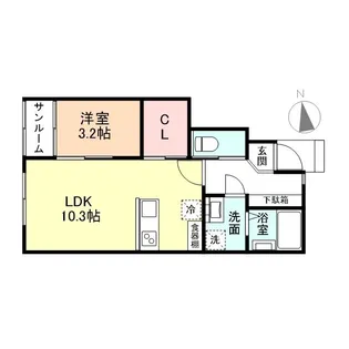 ル・アンジュ長江 B棟【1階】の間取り