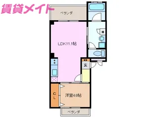 ル・パラディ【2階】の間取り