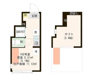 ハーモニーテラス平井IX【1階】の間取り