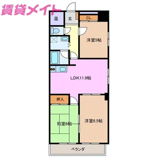 カーサ京橋【5階】の間取り