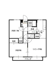 ルミナス古川【2階】の間取り