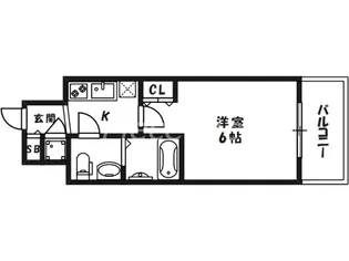 エスリード大阪梅田リュクス【8階】の間取り