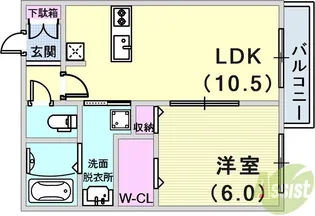 メゾンプレミール【1階】の間取り