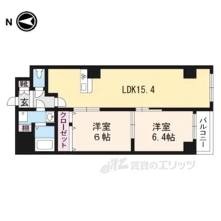 第45長栄シャルト五条【8階】の間取り