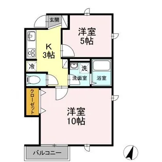 ハミルトンプレイス【2階】の間取り