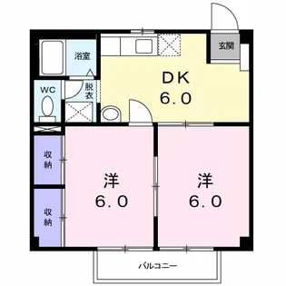 ピーチハイツ【2階】の間取り
