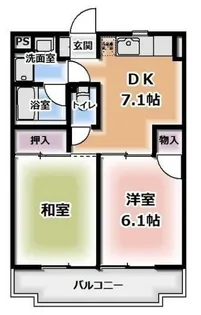 シェソワ西脇【1階】の間取り
