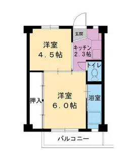 ビレッジハウス郷地9号棟【4階】の間取り