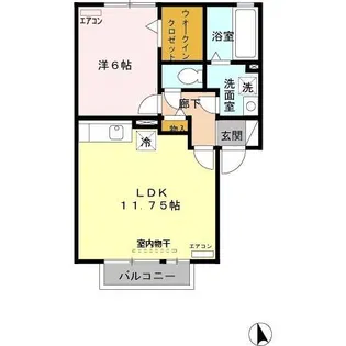 シャトーフェニックス A【2階】の間取り
