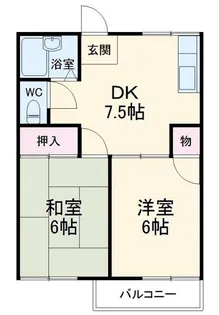 ハイツウエストサイド【1階】の間取り
