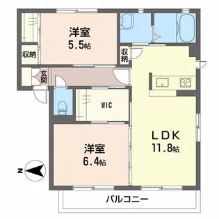 シャーメゾン爽【2階】の間取り