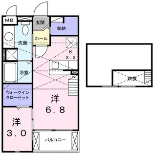 プリンス北伊丹【2階】の間取り