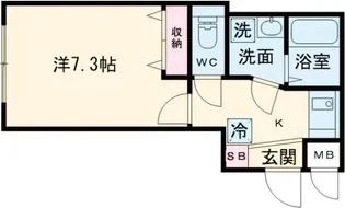 フォセット明大前【4階】の間取り