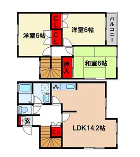 タウンハウス筑紫の間取り