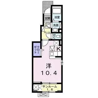 ブライトヒルズB【1階】の間取り