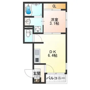 ハーモニーテラス御崎【2階】の間取り