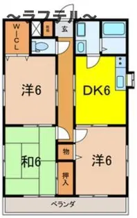 カロンルーナ【3階】の間取り