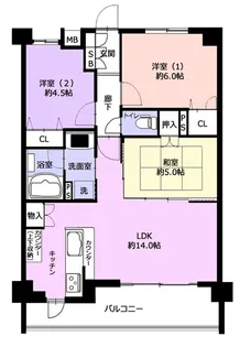セイガステージ三鷹【2階】の間取り