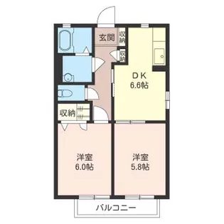 コートアザレア【1階】の間取り