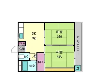 奈良県奈良市秋篠新町【マンション】の間取り